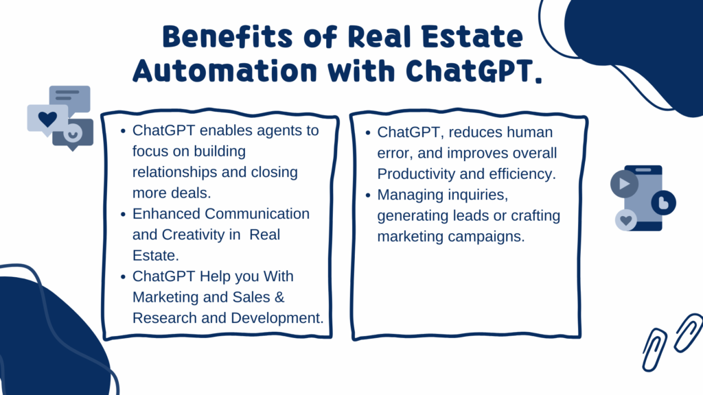 Benefits of real estate automation with chatgpt