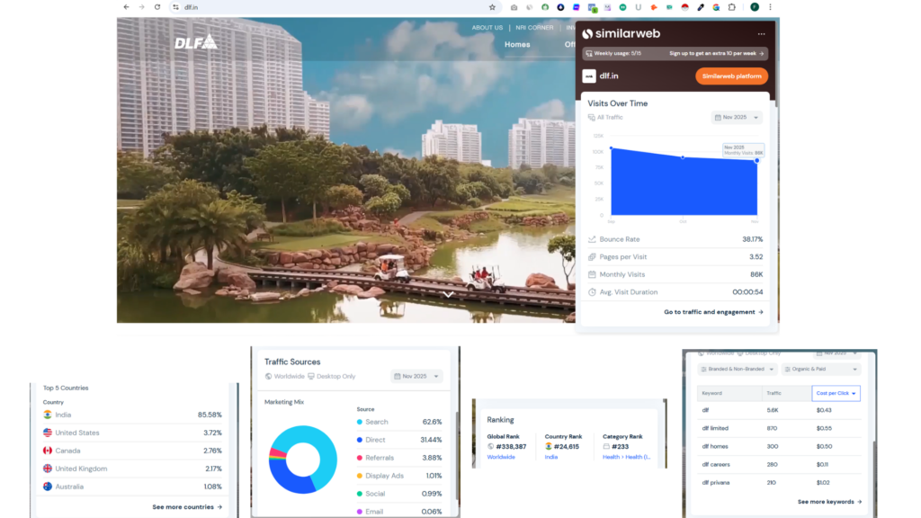 real estate website UI UX example